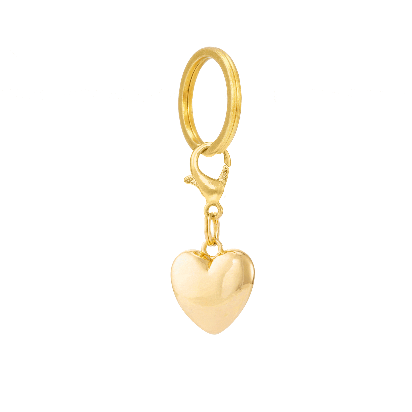 Gold Heart Dog Collar Charm, 14K Gold Plated