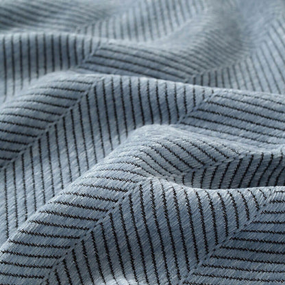 Herringbone Chenille Couch Cover Throw with Tassel Edges