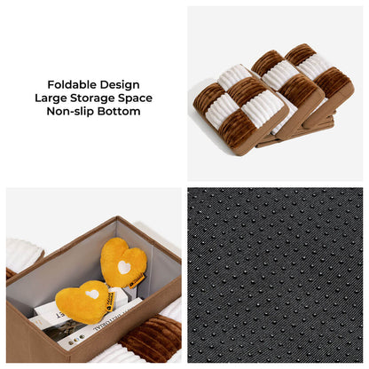 Foldable Dog Stairs with Hidden Storage and Chessboard Plaid Cushions