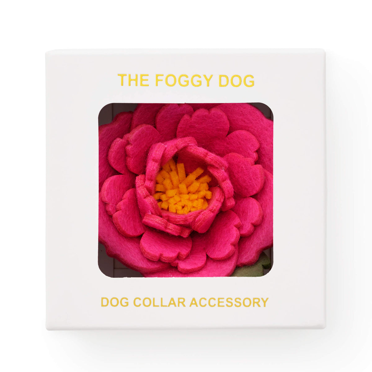 Hot Pink Peony Flower Dog Collar Attachment