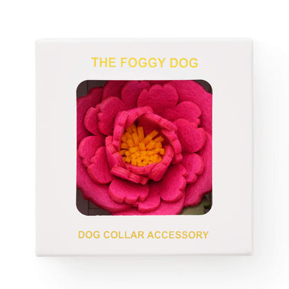Hot Pink Peony Flower Dog Collar Attachment