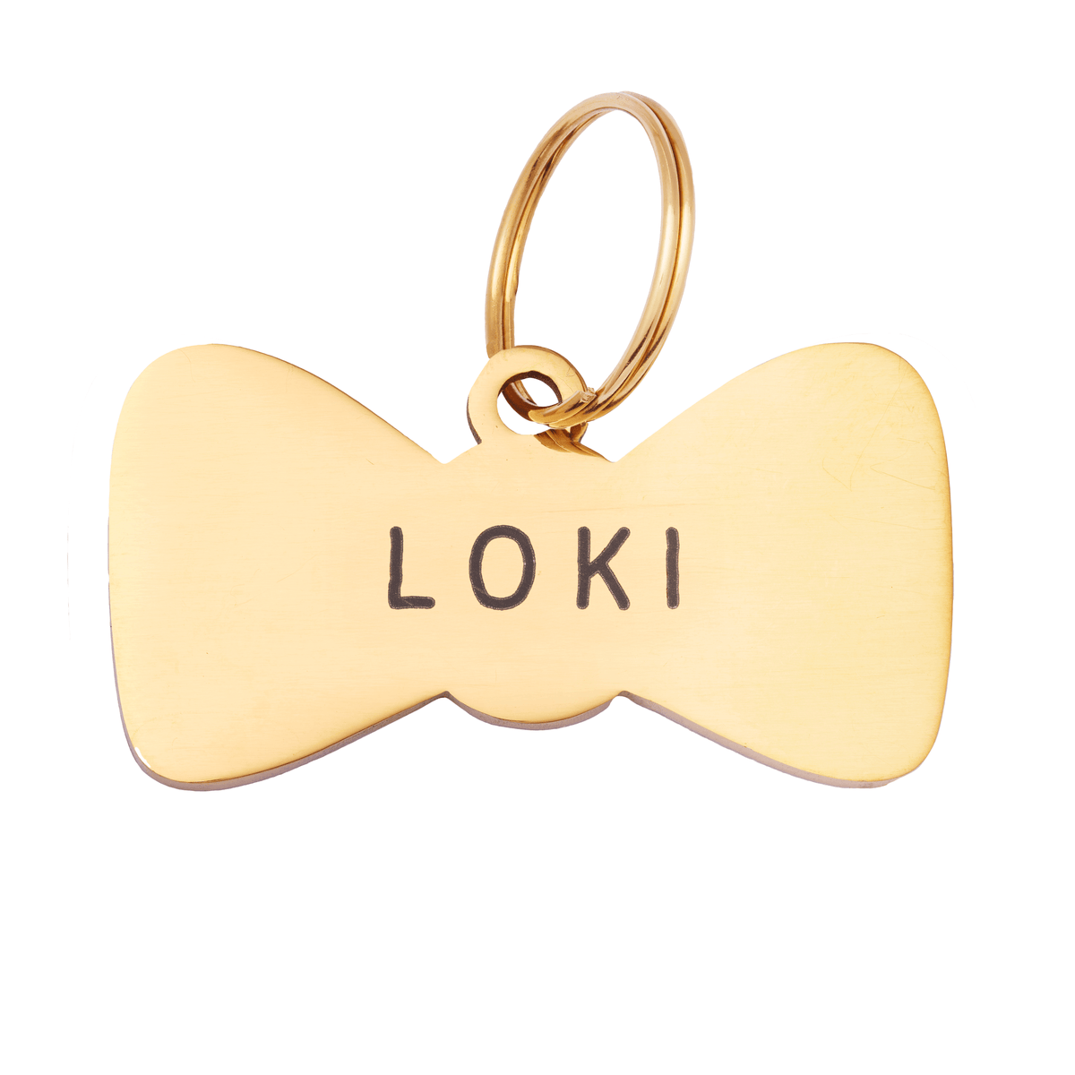 Bow Tie Stainless Steel Pet ID Tag for Dog Collars