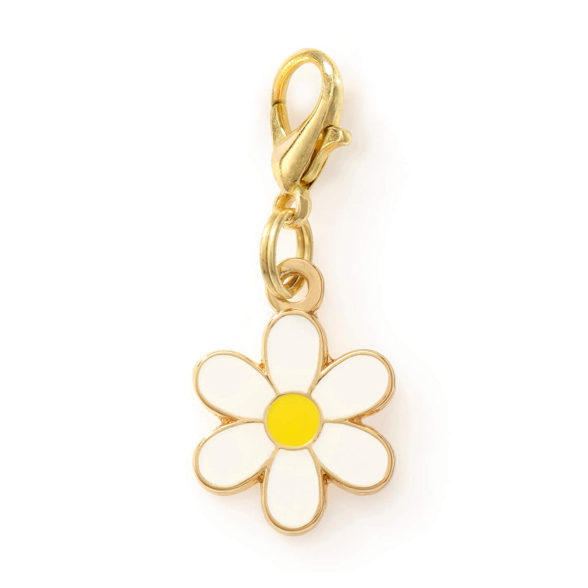 Daisy Enamel Dog Collar Charm, Double-Sided