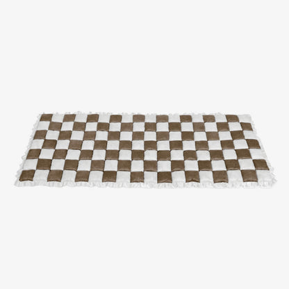Plaid Chenille Pet Mat and Couch Cover with Non-Slip Back