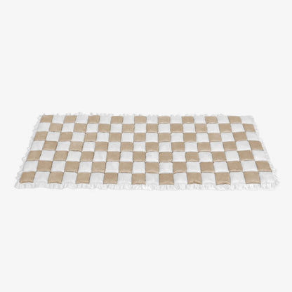 Plaid Chenille Pet Mat and Couch Cover with Non-Slip Back