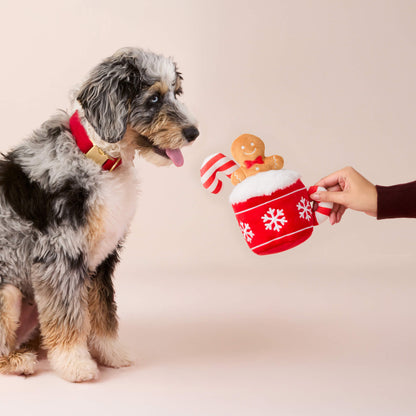 Hot Cocoa Snuffle Dog Toy with Removable Squeaker Ball