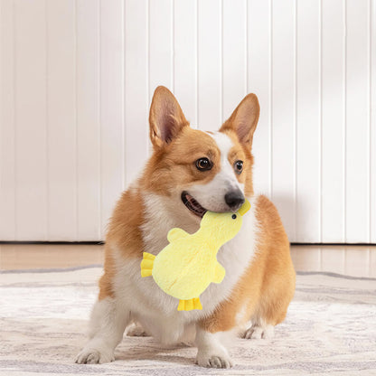 Plush Duck Squeaker Dog Toy for Chewing and Cuddling