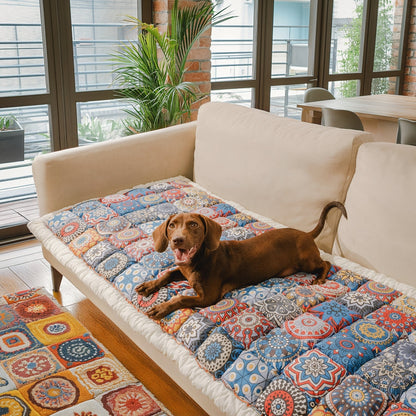 Quilted Cotton Couch Cover and Pet Mat, Scratch Resistant
