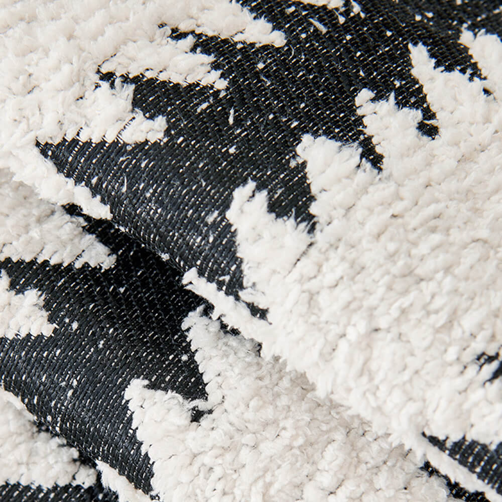 Chevron Striped Chenille Couch Cover with Wavy Edges