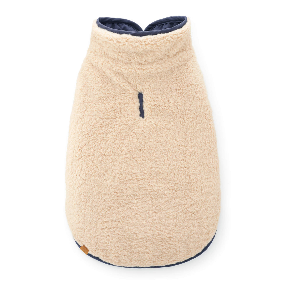 Navy Reversible Sherpa-Lined Quilted Dog Jacket