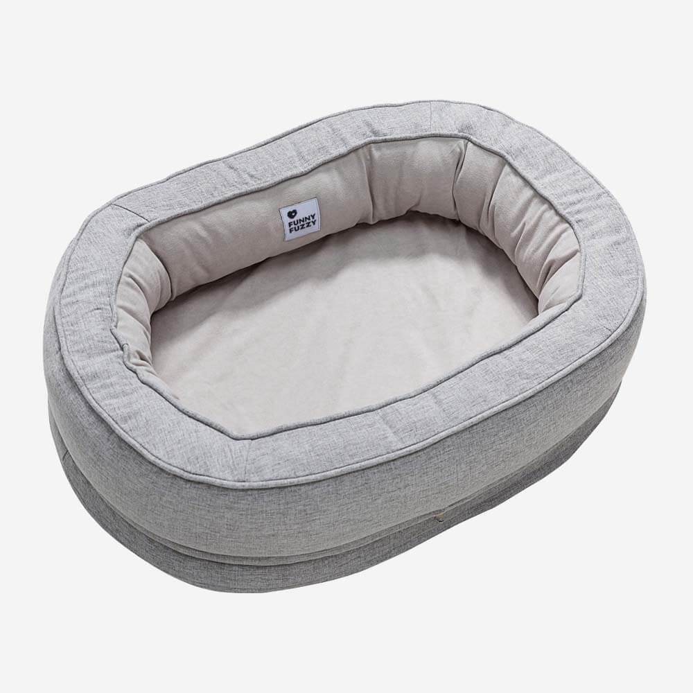 Orthopedic Donut Dog Bed with Waterproof Liner, Washable