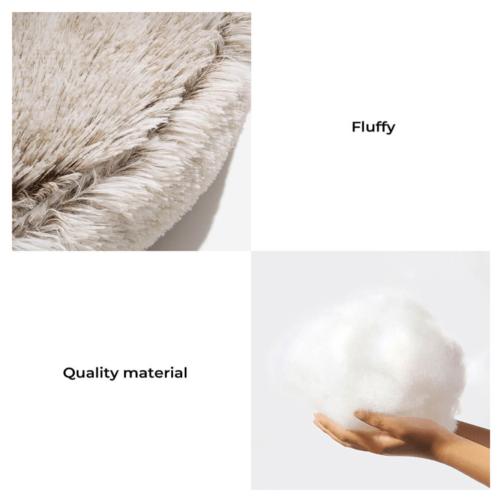 Plush Semi-Enclosed Pet Nest Bed with Flip-Over Top