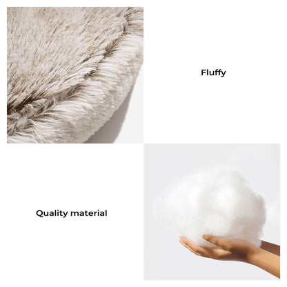 Plush Semi-Enclosed Pet Nest Bed with Flip-Over Top