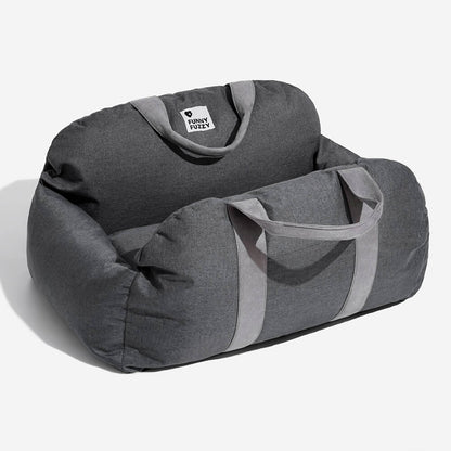 Padded Dog Car Seat Bed with Safety Leash and Bolsters