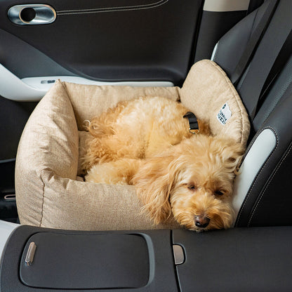 Canvas Dog Car Back Seat Bed with Bolsters, Washable, Full Width