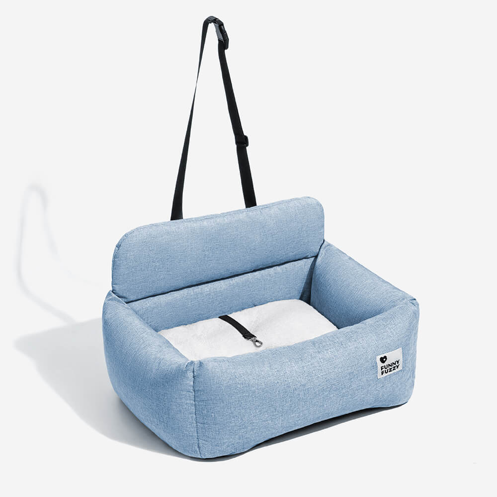 Canvas Dog Car Back Seat Bed with Bolsters, Washable, Full Width