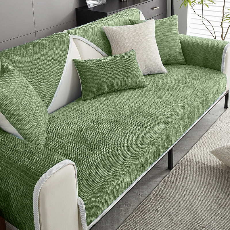 Waterproof Chenille Couch Cover, Scratch Resistant, Non-Slip Back