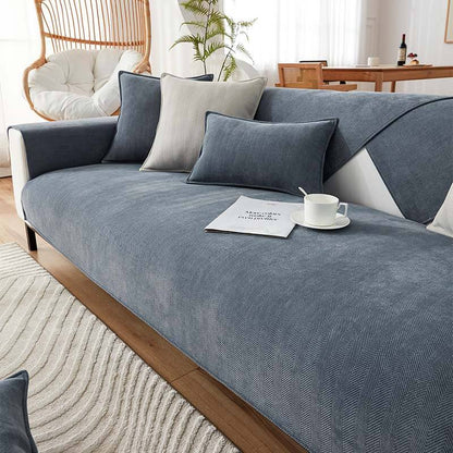 Waterproof Herringbone Chenille Couch Cover for Dogs and Cats