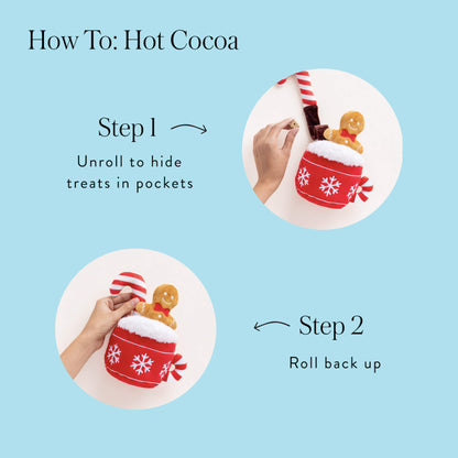 Hot Cocoa Snuffle Dog Toy with Removable Squeaker Ball