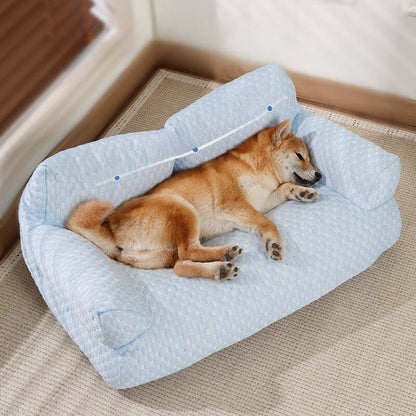 Ice Silk Cooling Dog Sofa Bed, Breathable and Washable