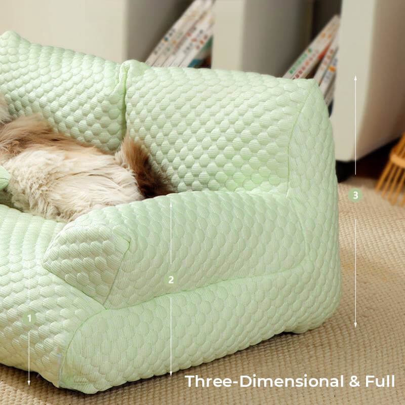 Ice Silk Cooling Dog Sofa Bed, Breathable and Washable