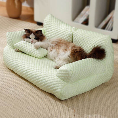 Ice Silk Cooling Dog Sofa Bed, Breathable and Washable