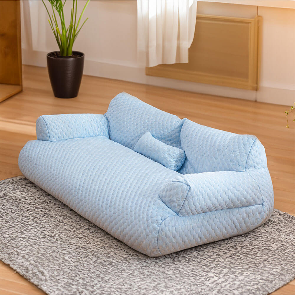 Ice Silk Cooling Dog Sofa Bed, Breathable and Washable