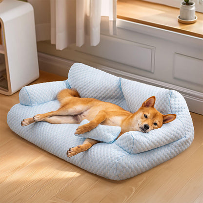 Ice Silk Cooling Dog Sofa Bed, Breathable and Washable