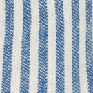 Blue Striped Cotton-Linen Dog Collar and Rope Leash Walk Set