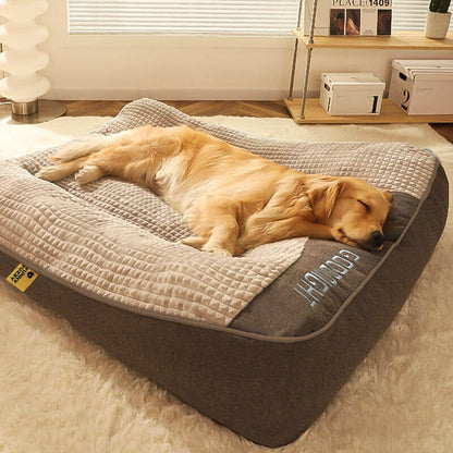 Extra Large Thick Dog Cushion Bed with Non-Slip Base