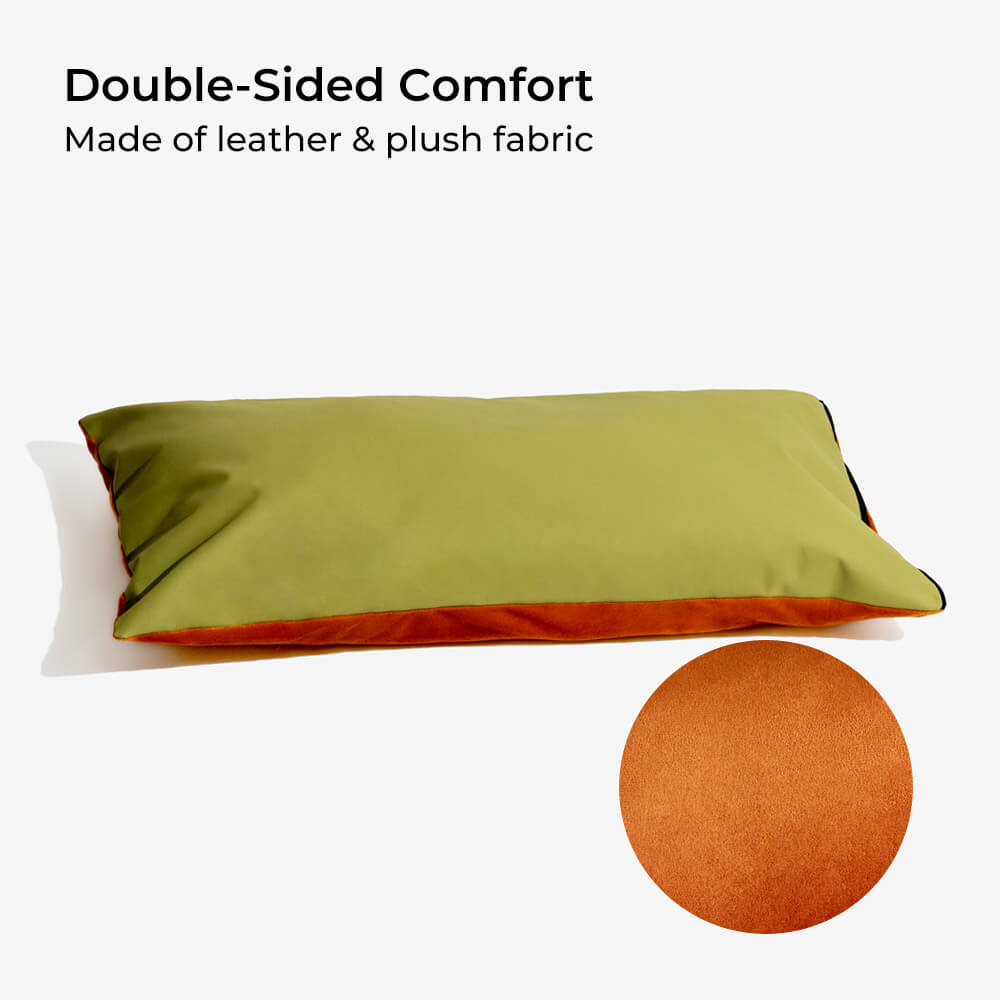Extra Large Faux Leather Dog Car Seat Booster Bed, Dual-Sided