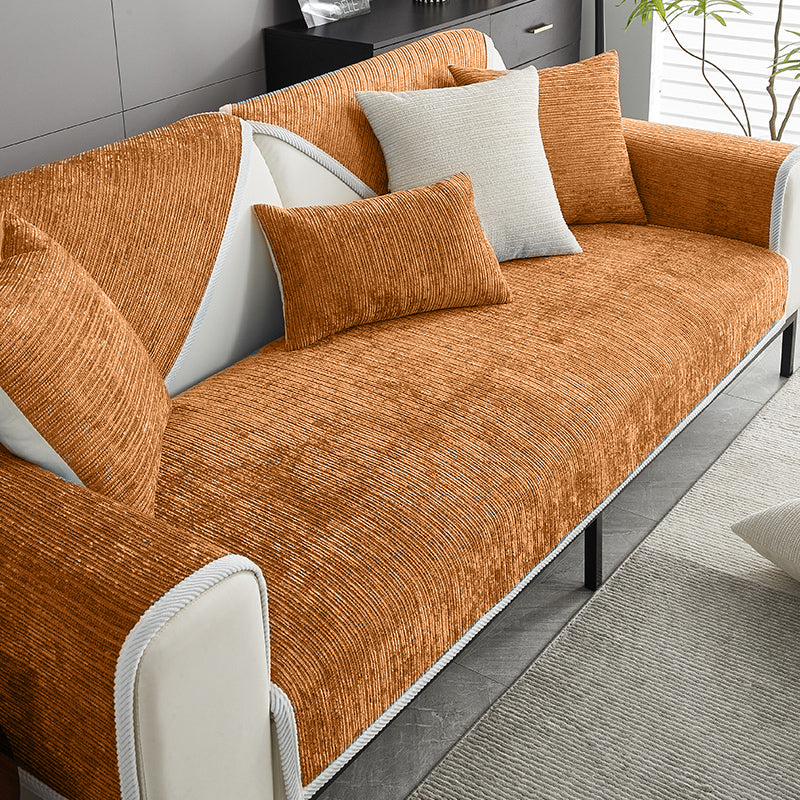 Waterproof Chenille Couch Cover, Scratch Resistant, Non-Slip Back