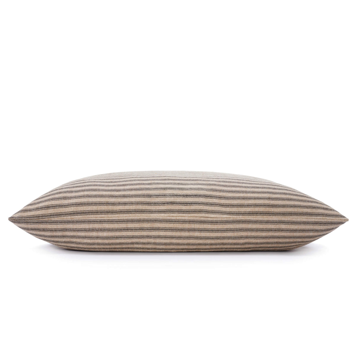 Brown Ticking Stripe Cotton Dog Bed with Removable Washable Cover