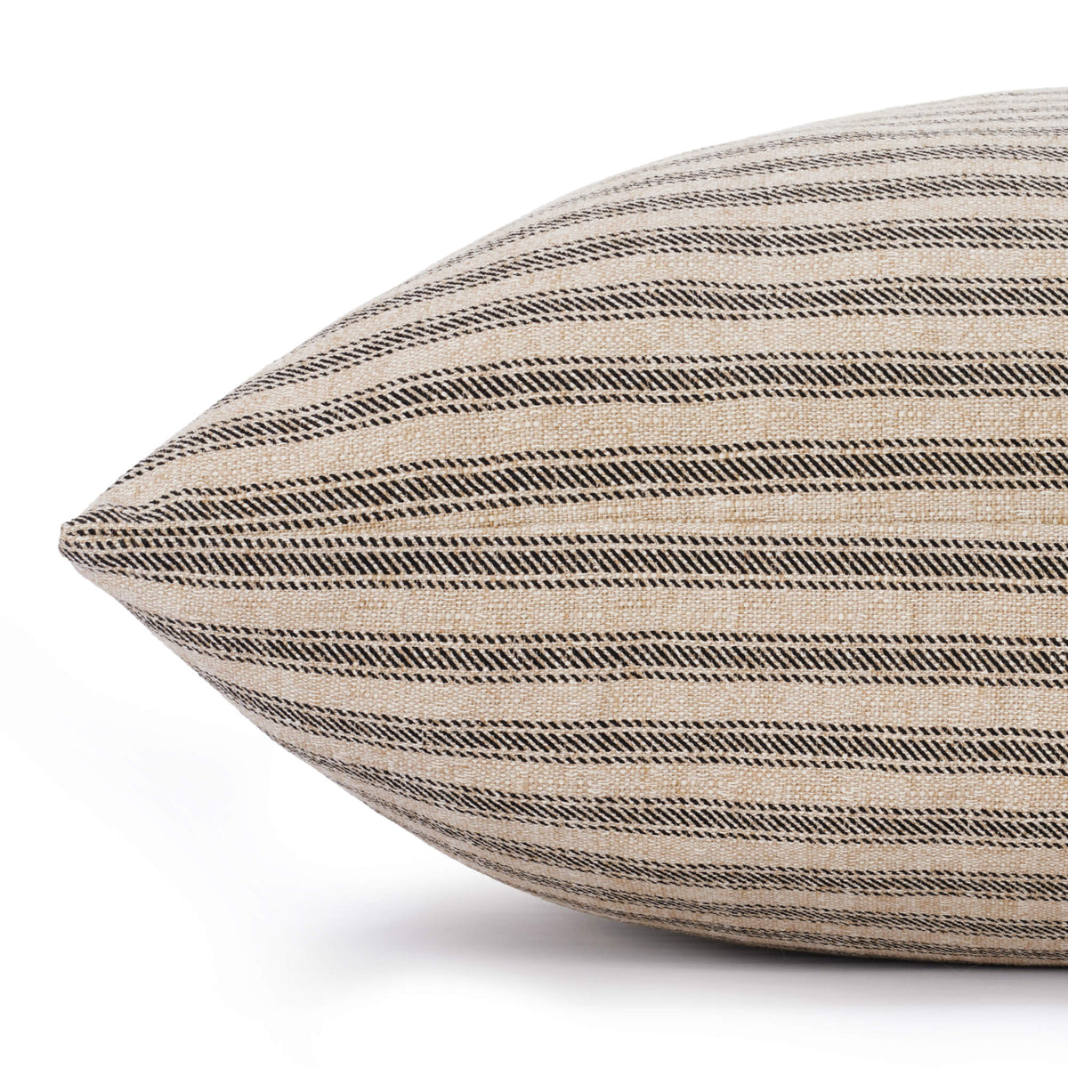 Brown Ticking Stripe Cotton Dog Bed with Removable Washable Cover