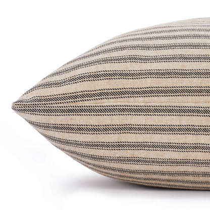 Brown Ticking Stripe Cotton Dog Bed with Removable Washable Cover