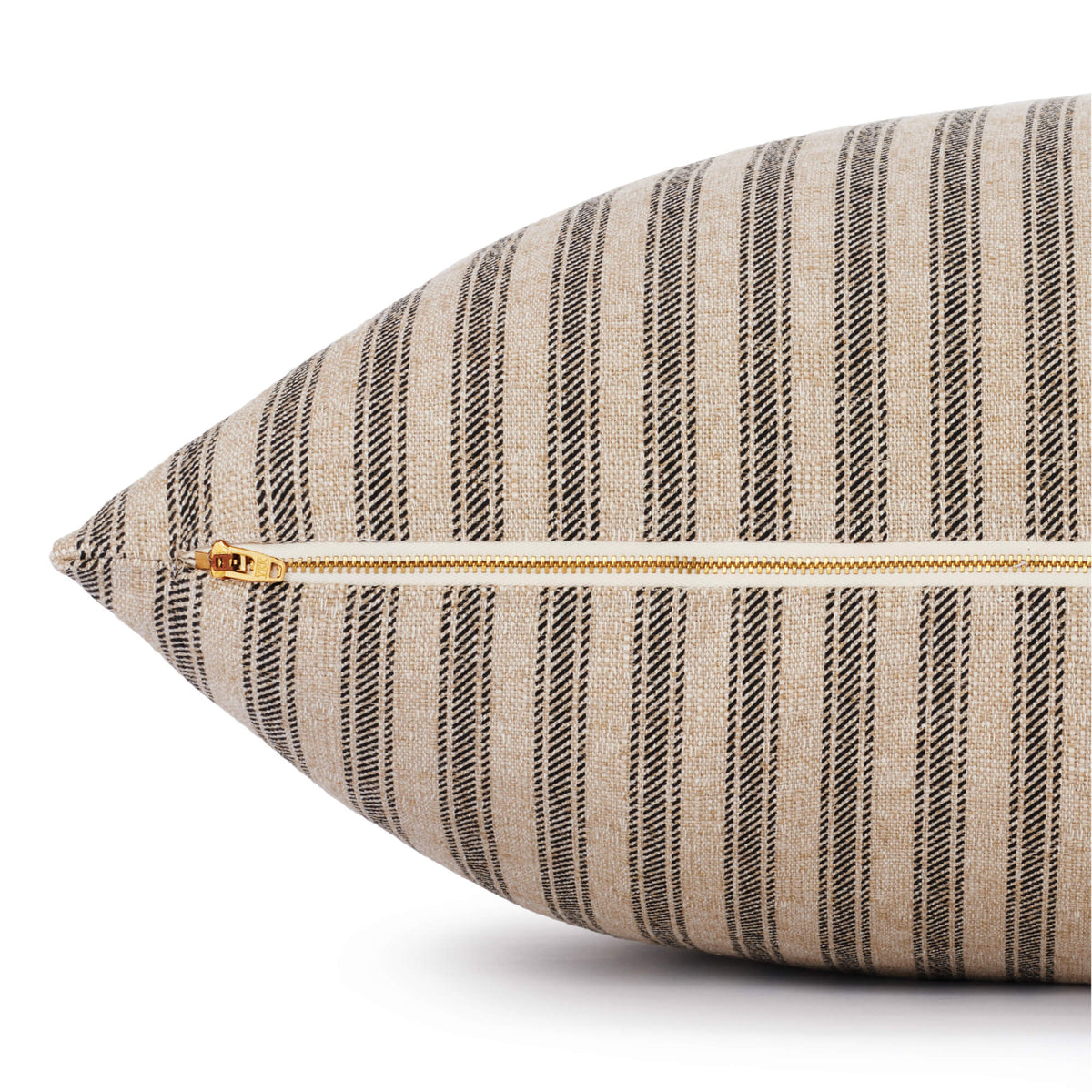 Brown Ticking Stripe Cotton Dog Bed with Removable Washable Cover