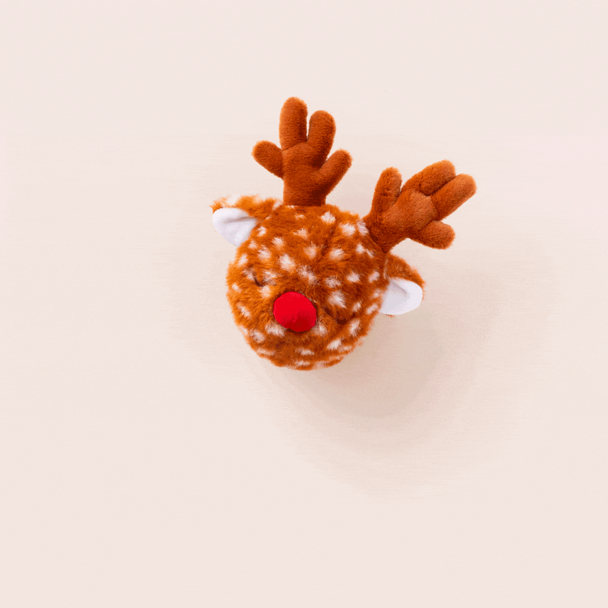 Reindeer Plush Dog Toy with Removable Squeaker Ball