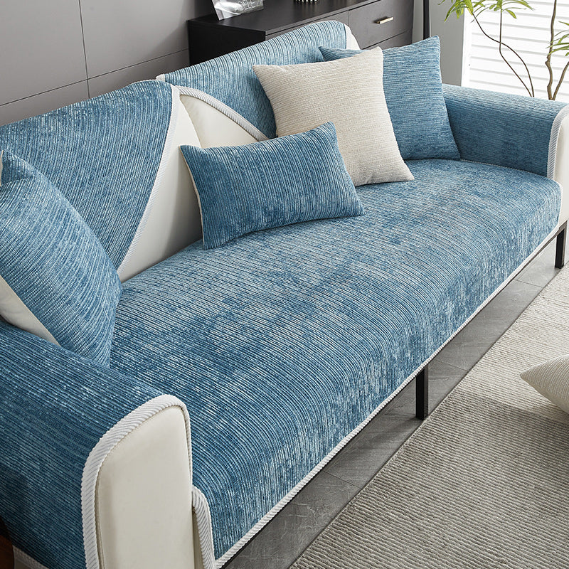 Waterproof Chenille Couch Cover, Scratch Resistant, Non-Slip Back