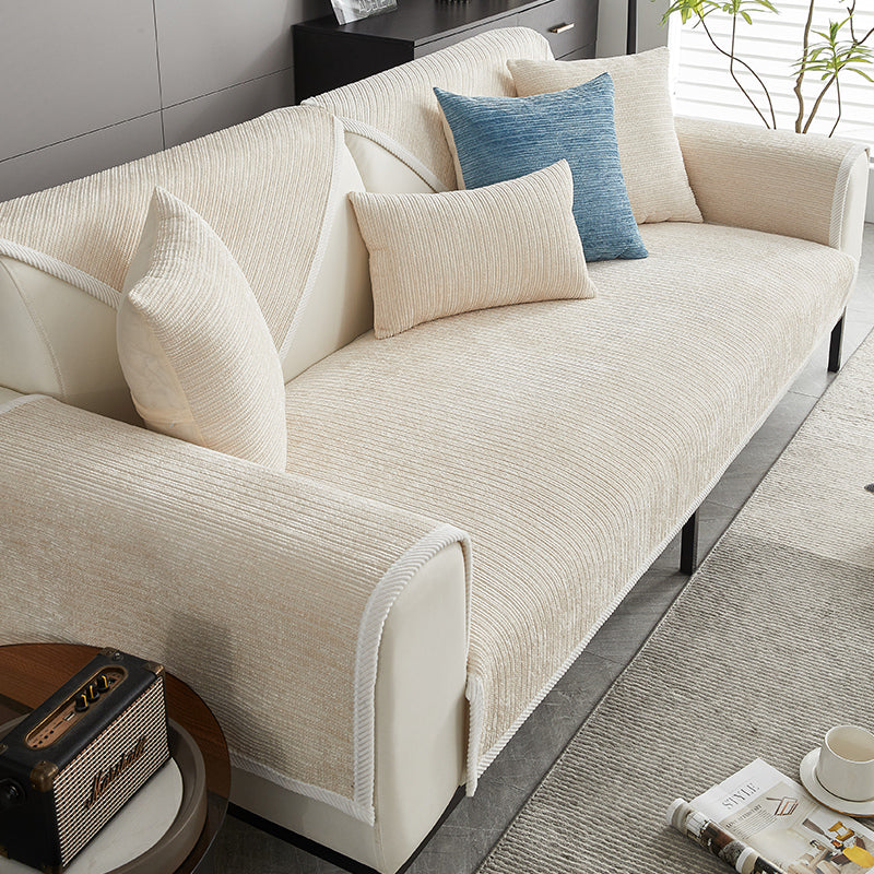 Waterproof Chenille Couch Cover, Scratch Resistant, Non-Slip Back