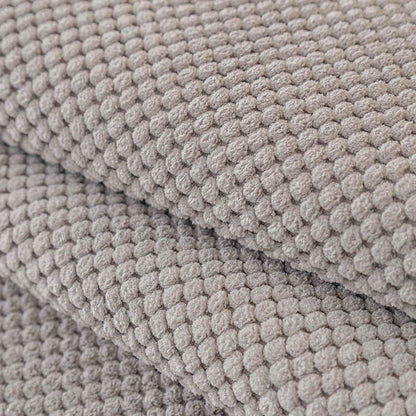 Solid Color Plush Couch Cover, Non-Slip Furniture Protector