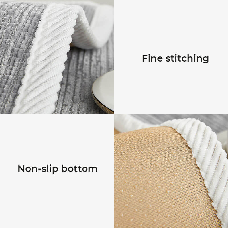 Waterproof Chenille Couch Cover, Scratch Resistant, Non-Slip Back