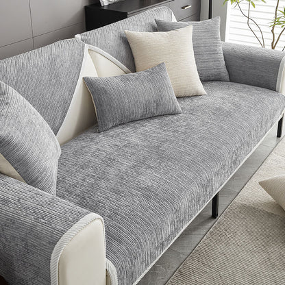 Waterproof Chenille Couch Cover, Scratch Resistant, Non-Slip Back