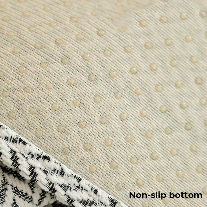 Herringbone Chenille Couch Cover with Non-Slip Back, Scratch Resistant