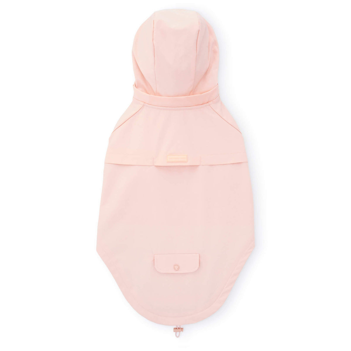 Peach Pink Waterproof Dog Raincoat with Removable Hood