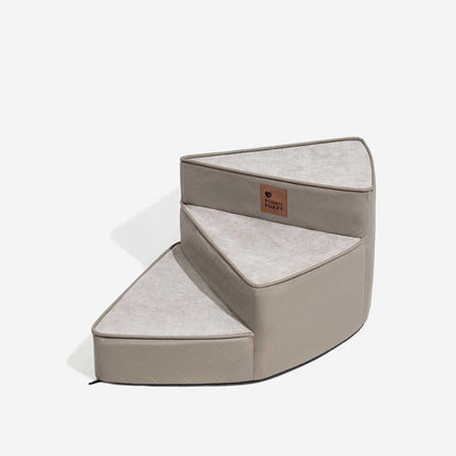 Faux Leather Spiral Dog Stairs for Bed and Sofa, 2-4 Steps