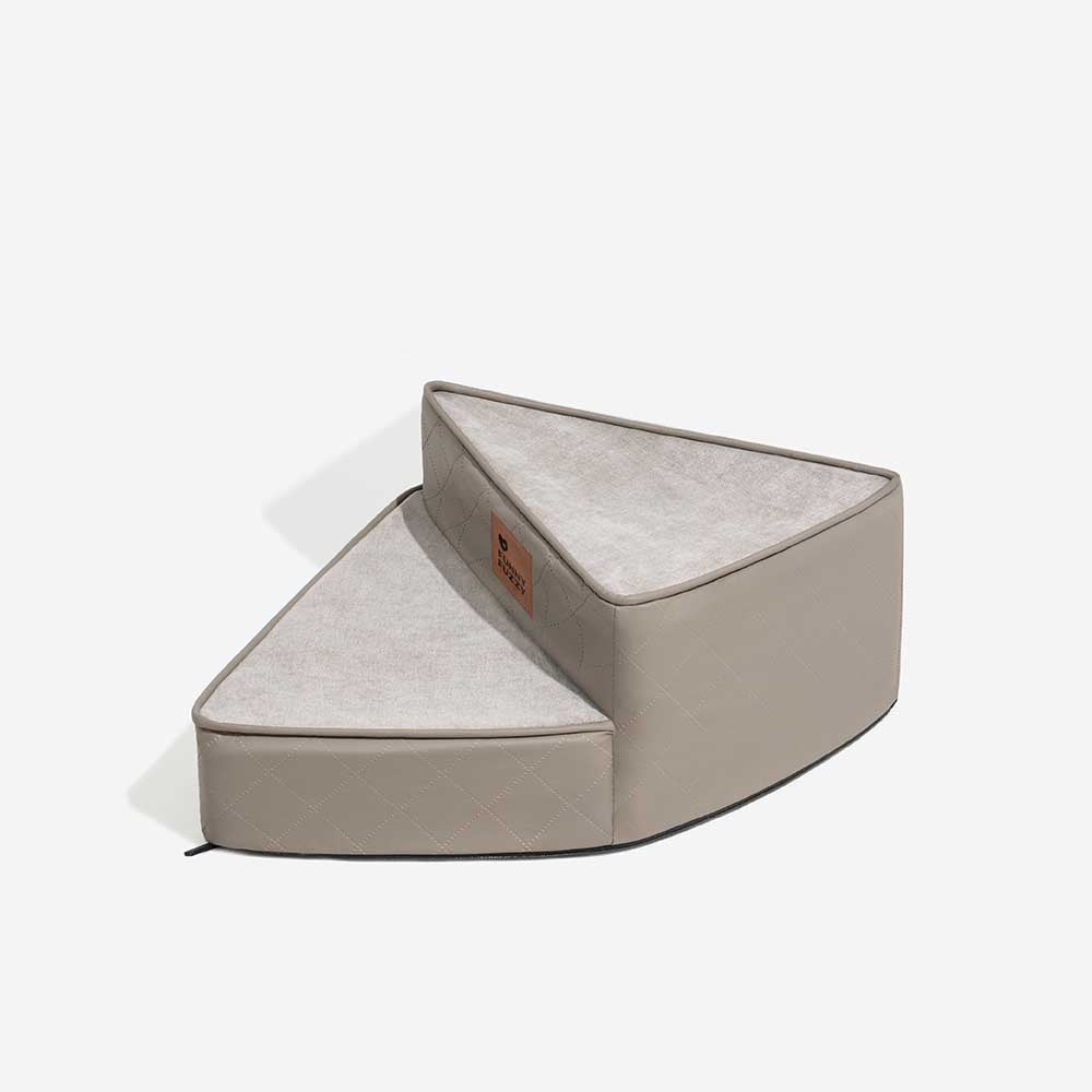 Faux Leather Spiral Dog Stairs for Bed and Sofa, 2-4 Steps