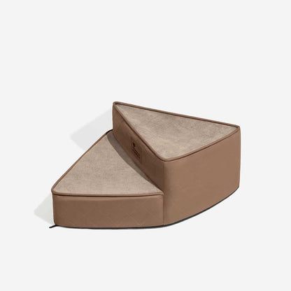 Faux Leather Spiral Dog Stairs for Bed and Sofa, 2-4 Steps