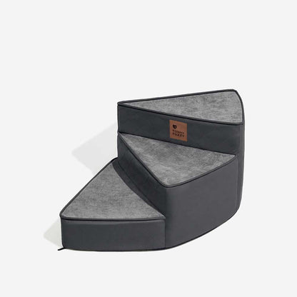 Faux Leather Spiral Dog Stairs for Bed and Sofa, 2-4 Steps