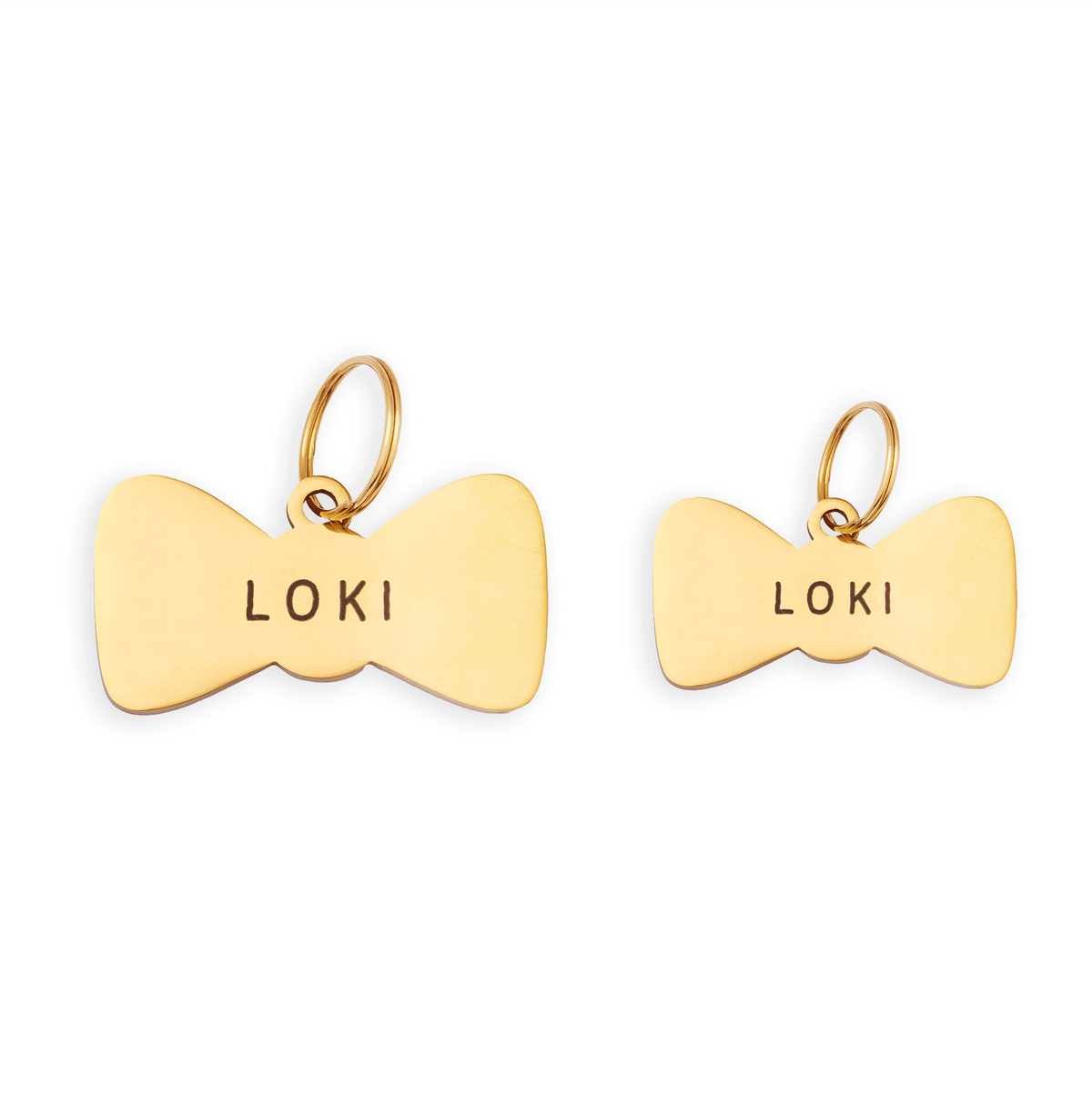 Bow Tie Stainless Steel Pet ID Tag for Dog Collars