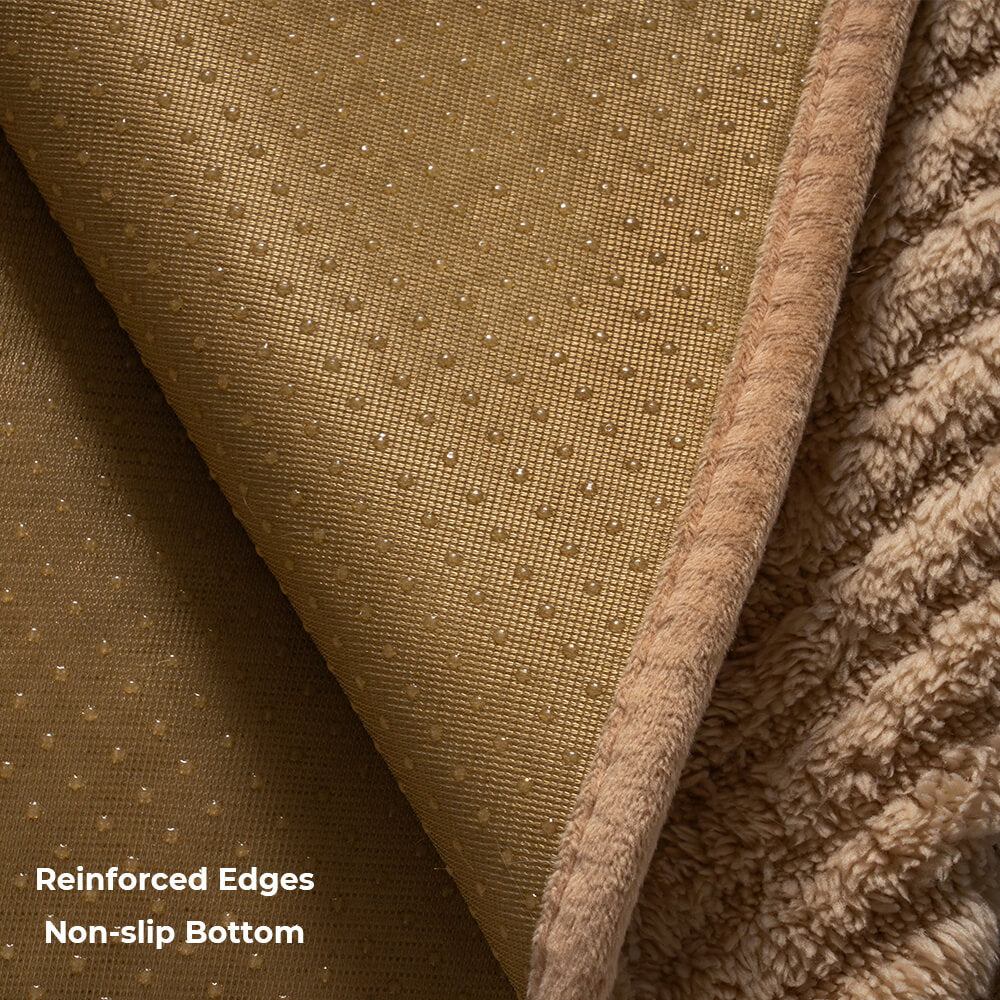 Thick Plush Herringbone Couch Cover with Non-Slip Bottom